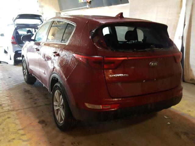 KNDPMCAC2H7227884 - 2017 KIA SPORTAGE L RED photo 3