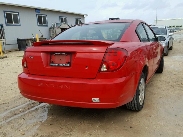 1G8AM15F07Z100997 - 2007 SATURN ION LEVEL RED photo 4