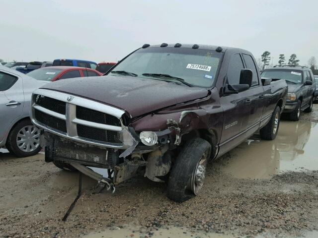 3D7KA28C54G120867 - 2004 DODGE RAM 2500 S MAROON photo 2
