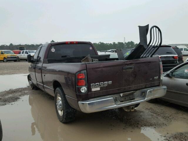 3D7KA28C54G120867 - 2004 DODGE RAM 2500 S MAROON photo 3