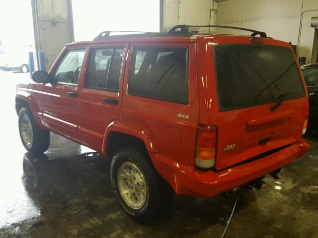 1J4FF68S5XL515211 - 1999 JEEP CHEROKEE S RED photo 3