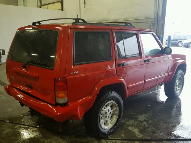 1J4FF68S5XL515211 - 1999 JEEP CHEROKEE S RED photo 4