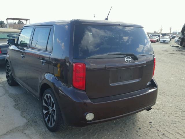 JTLKE50E681006169 - 2008 TOYOTA SCION XB MAROON photo 3