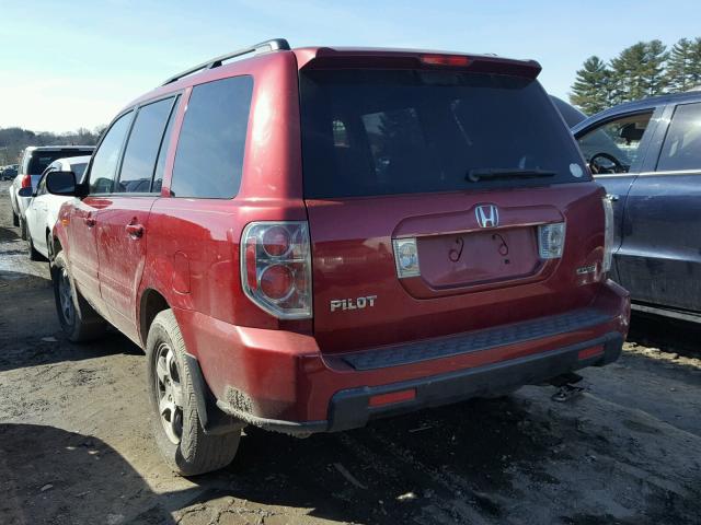 5FNYF18426B000879 - 2006 HONDA PILOT EX BURGUNDY photo 3