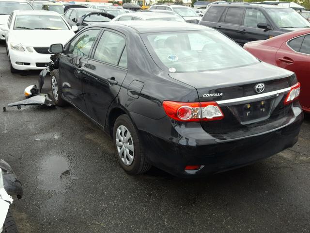 2T1BU4EEXDC001791 - 2013 TOYOTA COROLLA BA BLACK photo 3