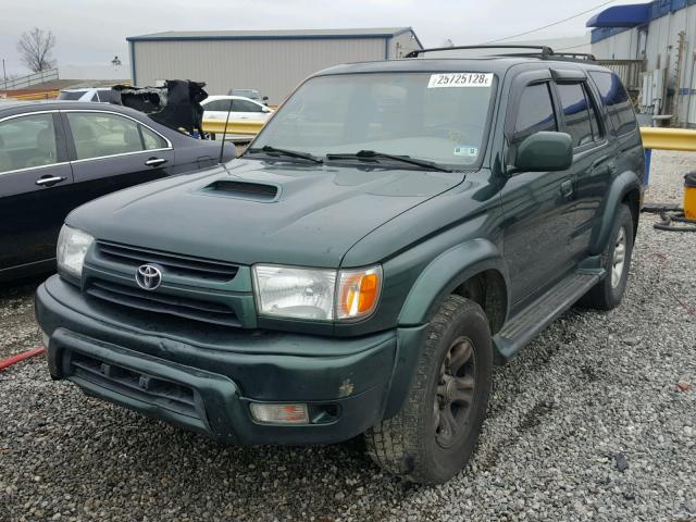 JT3GN86R110215624 - 2001 TOYOTA 4RUNNER SR GREEN photo 2