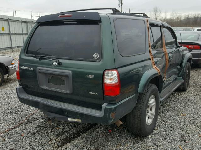 JT3GN86R110215624 - 2001 TOYOTA 4RUNNER SR GREEN photo 4