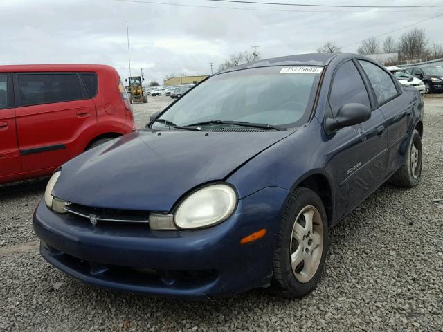 1B3ES46C41D185898 - 2001 DODGE NEON SE BLUE photo 2