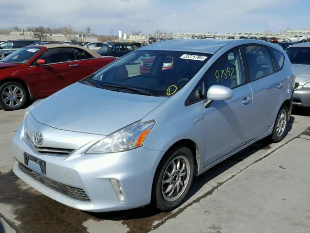 JTDZN3EU6C3033965 - 2012 TOYOTA PRIUS V BLUE photo 2