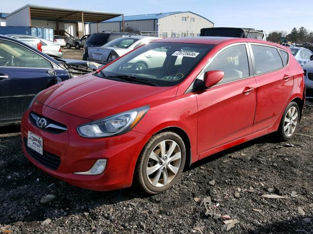 KMHCU5AE2DU107988 - 2013 HYUNDAI ACCENT GLS RED photo 2