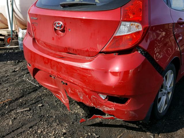 KMHCU5AE2DU107988 - 2013 HYUNDAI ACCENT GLS RED photo 9