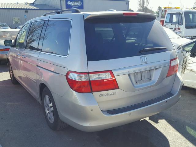 5FNRL38766B057413 - 2006 HONDA ODYSSEY EX SILVER photo 3