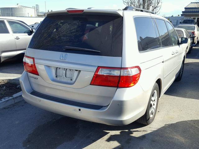 5FNRL38766B057413 - 2006 HONDA ODYSSEY EX SILVER photo 4