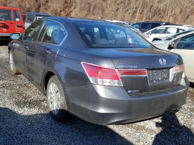 1HGCP2E36CA069489 - 2012 HONDA ACCORD LX GRAY photo 3