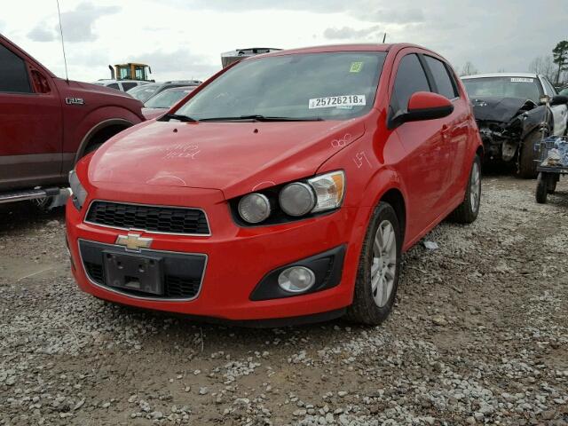 1G1JC6SH5F4160807 - 2015 CHEVROLET SONIC LT RED photo 2