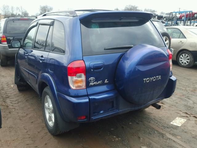 JTEHH20VX36085591 - 2003 TOYOTA RAV4 BLUE photo 3