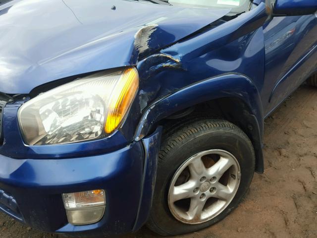 JTEHH20VX36085591 - 2003 TOYOTA RAV4 BLUE photo 9