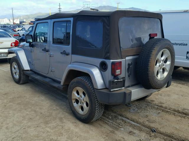 1C4BJWEG0DL685359 - 2013 JEEP WRANGLER U SILVER photo 3