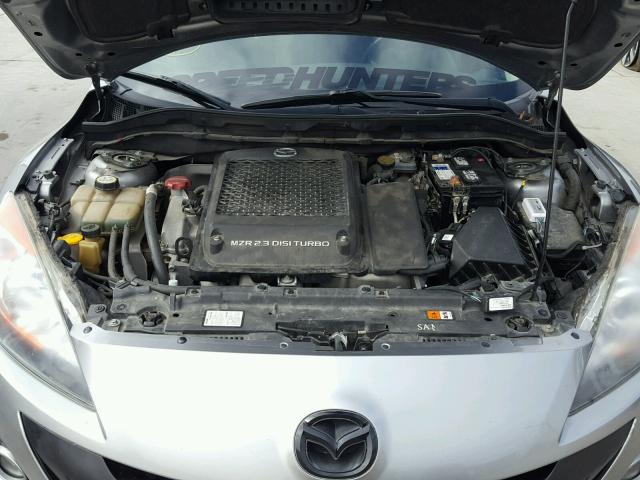 JM1BL1H36A1312436 - 2010 MAZDA SPEED 3 GRAY photo 7