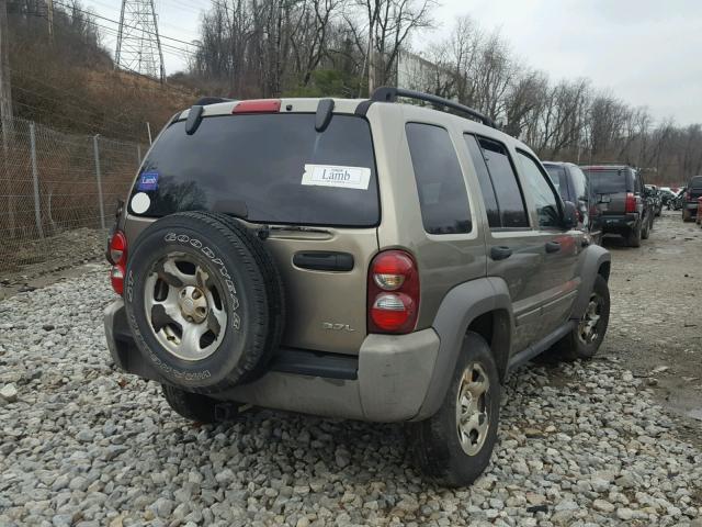 1J4GL48K97W647856 - 2007 JEEP LIBERTY SP TAN photo 4