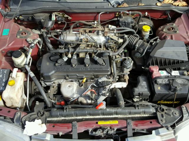 3N1CB51D61L442827 - 2001 NISSAN SENTRA XE MAROON photo 7