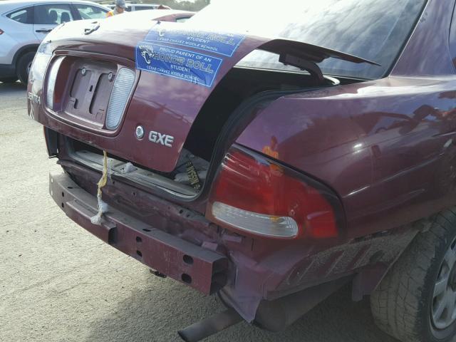 3N1CB51D61L442827 - 2001 NISSAN SENTRA XE MAROON photo 9