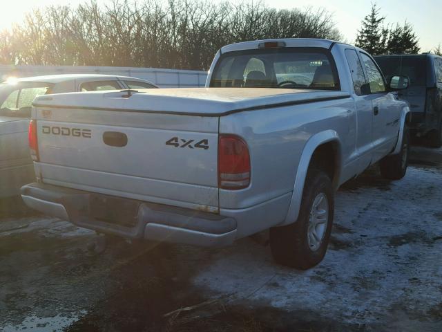 1B7GG22N51S147595 - 2001 DODGE DAKOTA SILVER photo 4