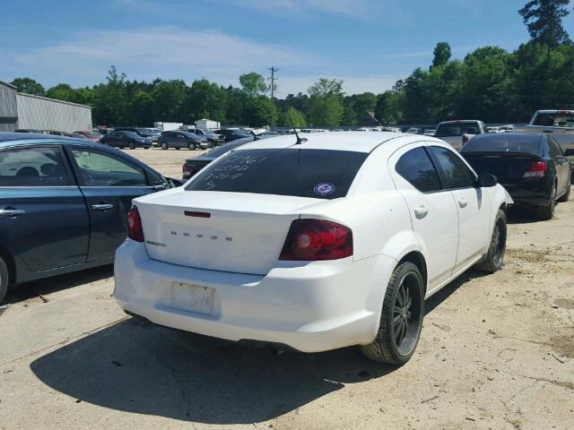 1C3CDZAB0DN615537 - 2013 DODGE AVENGER SE WHITE photo 4