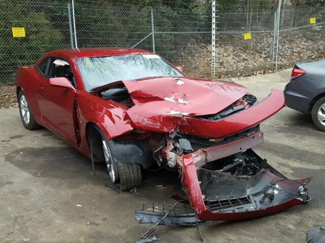 2G1FD1E35F9211452 - 2015 CHEVROLET CAMARO LT RED photo 1