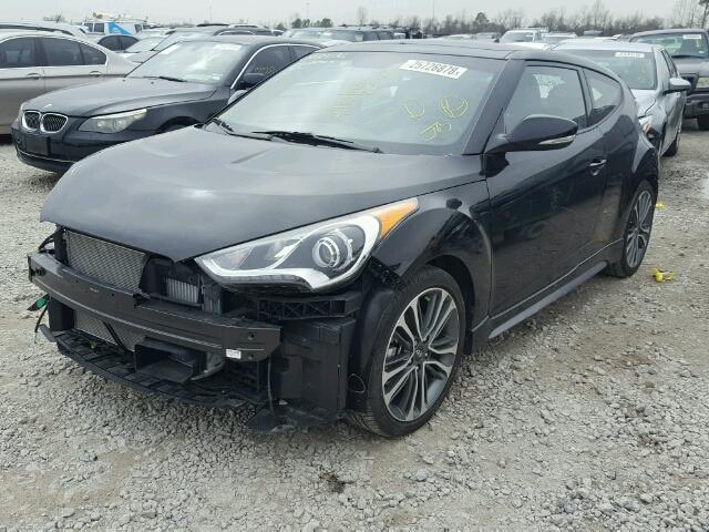 KMHTC6AE5HU314650 - 2017 HYUNDAI VELOSTER T BLACK photo 2