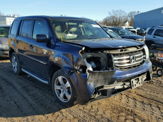 5FNYF4H58DB048734 - 2013 HONDA PILOT EXL BLUE photo 1