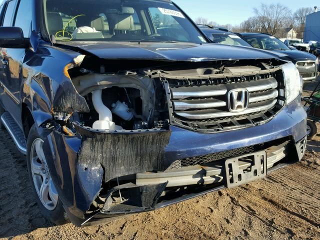 5FNYF4H58DB048734 - 2013 HONDA PILOT EXL BLUE photo 9