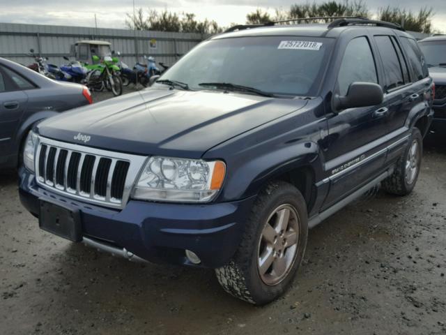 1J8GW68J94C296582 - 2004 JEEP GRAND CHER BLUE photo 2