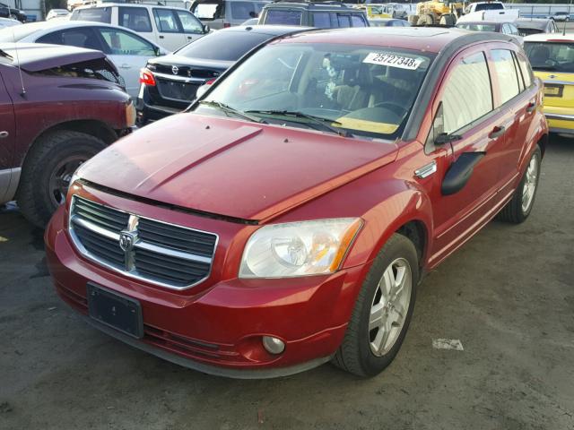 1B3HB48B57D507362 - 2007 DODGE CALIBER SX BURGUNDY photo 2