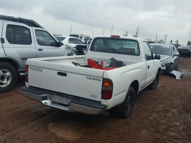 4TANL42N5XZ554973 - 1999 TOYOTA TACOMA WHITE photo 4