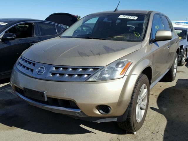 JN8AZ08W06W523869 - 2006 NISSAN MURANO SL GOLD photo 2