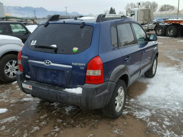 KM8JN72D16U302120 - 2006 HYUNDAI TUCSON GLS BLUE photo 4