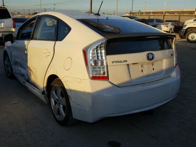 JTDKN3DU5A0198407 - 2010 TOYOTA PRIUS WHITE photo 3