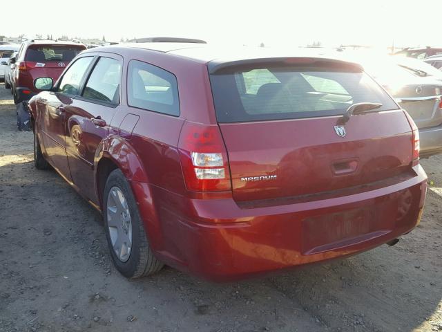 2D4FV48T15H613977 - 2005 DODGE MAGNUM SE RED photo 3