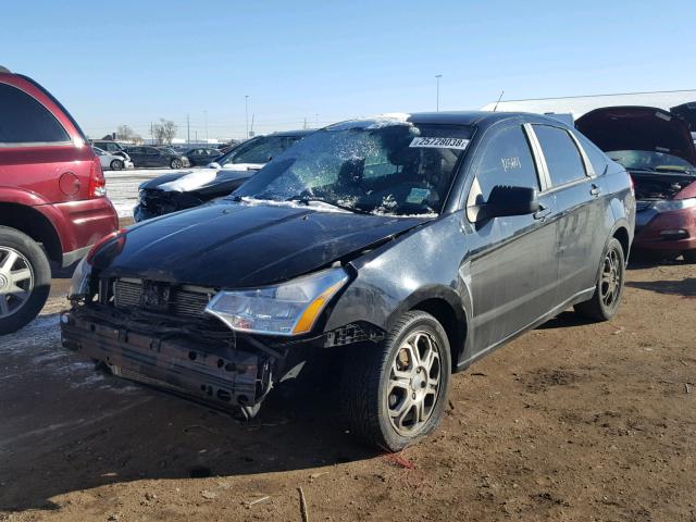 1FAHP35N78W154949 - 2008 FORD FOCUS SE BLACK photo 2