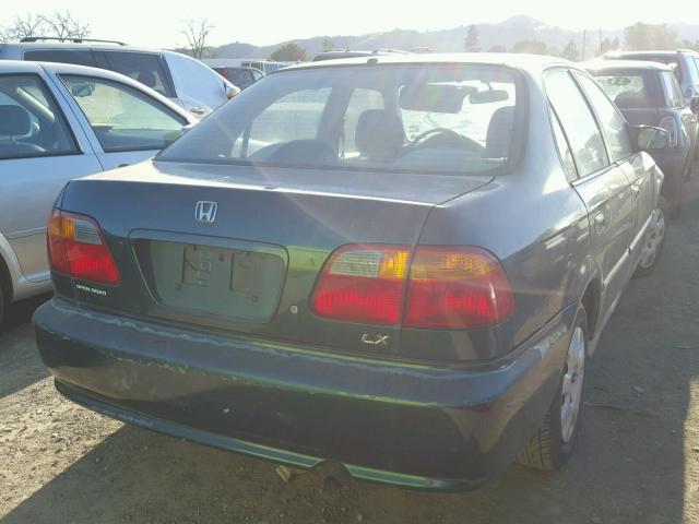 2HGEJ667XXH556849 - 1999 HONDA CIVIC LX GREEN photo 4