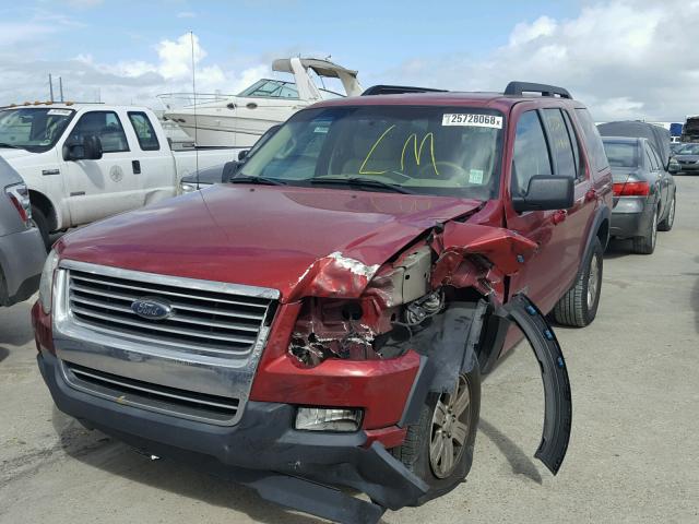 1FMEU63E87UA33850 - 2007 FORD EXPLORER X MAROON photo 2