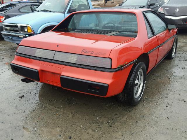 1G2AF37R5EP323651 - 1984 PONTIAC FIERO SE RED photo 4