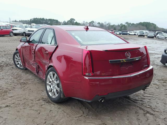1G6DG577690115375 - 2009 CADILLAC CTS RED photo 3