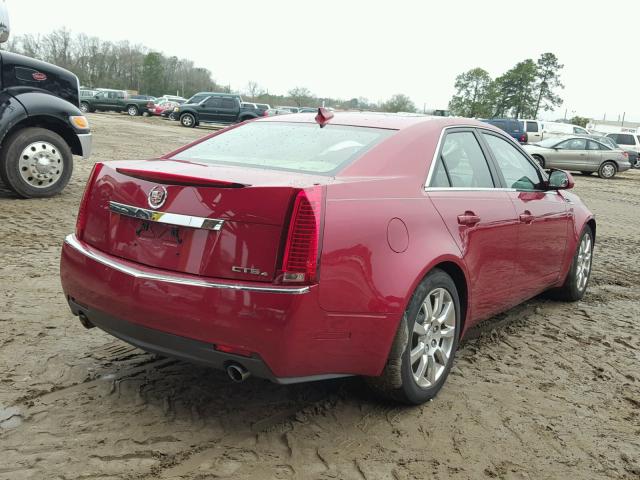 1G6DG577690115375 - 2009 CADILLAC CTS RED photo 4