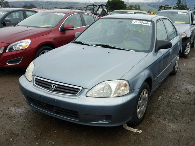 2HGEJ6610YH521637 - 2000 HONDA CIVIC BASE GREEN photo 2