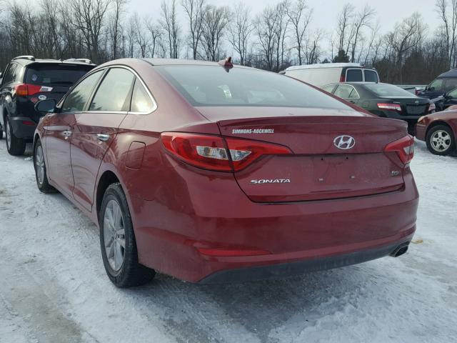 5NPE24AA7FH116936 - 2015 HYUNDAI SONATA ECO RED photo 3