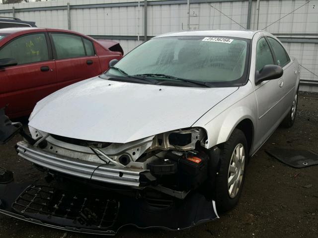 1C3EL46R44N175763 - 2004 CHRYSLER SEBRING LX SILVER photo 2