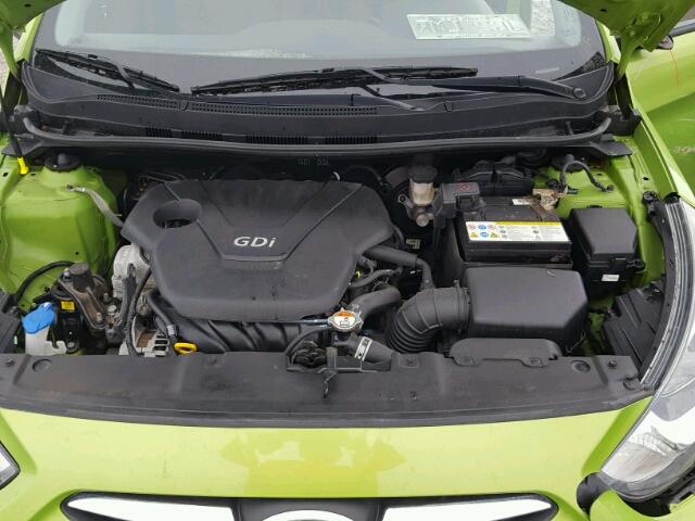 KMHCU5AE4EU187540 - 2014 HYUNDAI ACCENT GLS GREEN photo 7