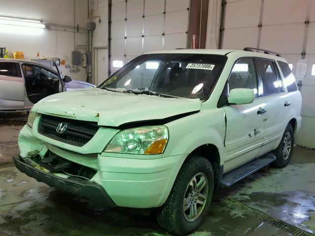 5FNYF18485B062088 - 2005 HONDA PILOT EX WHITE photo 2